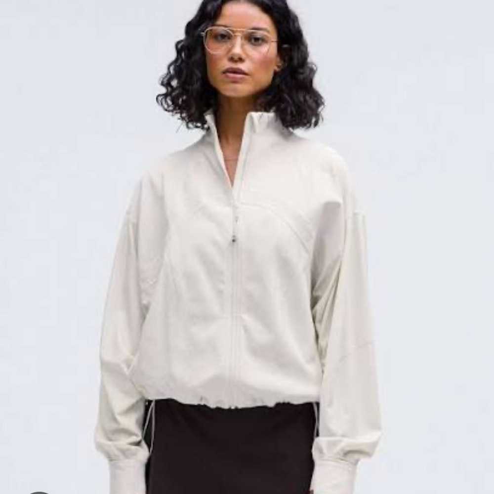 Lululemon Athletica Cream Bomber Jacket